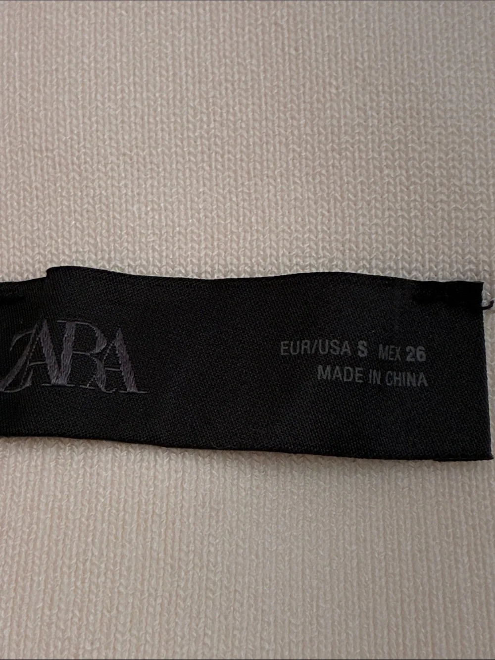 NWT. Zara Ecru Viscose Blend Knit Midi Skit. Size S.